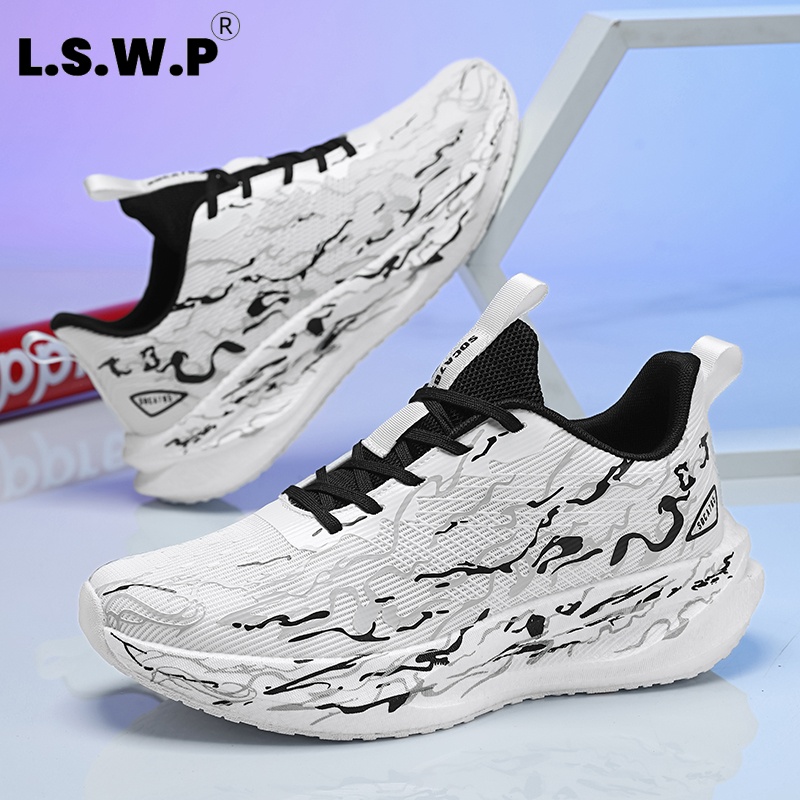 أحذية رياضية نسائية، مريحة ومت - مراجعة Knit Fabric Lace Up Sneakers وسعره