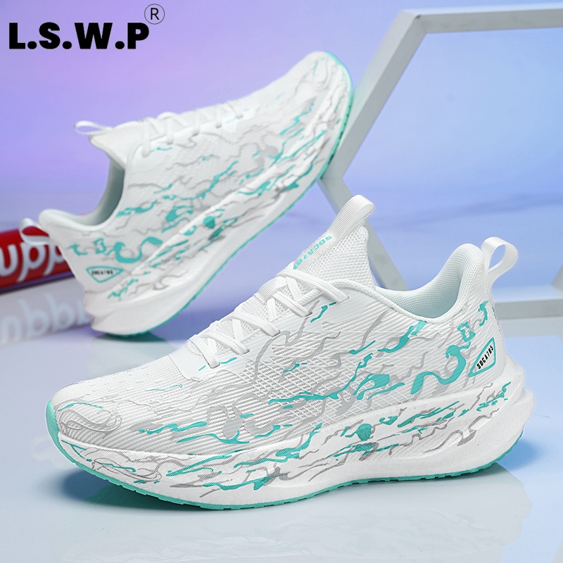 أحذية رياضية نسائية، مريحة ومت - مراجعة Knit Fabric Lace Up Sneakers وسعره