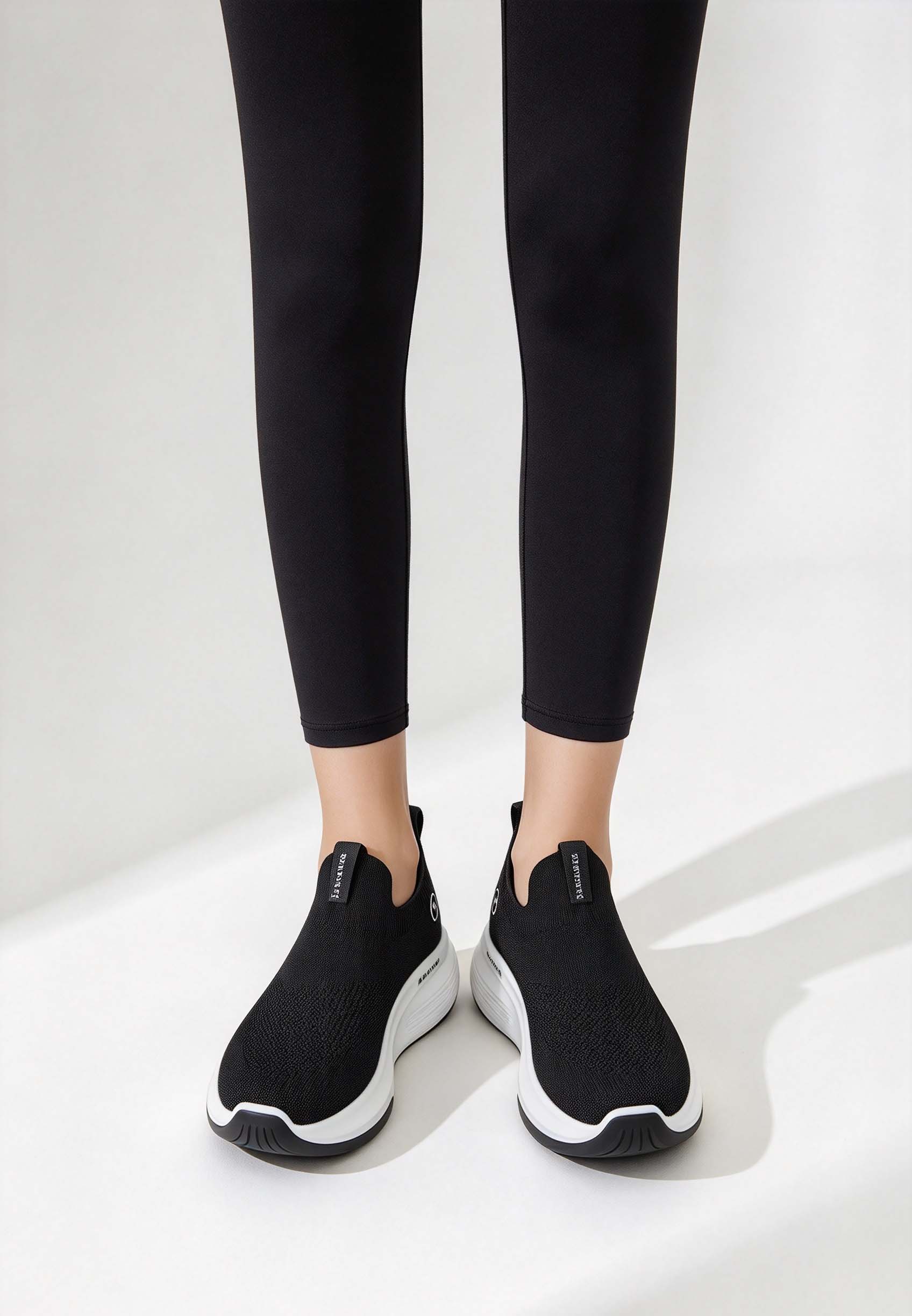 أحذية نسائية منسوجة ذات نعل سم - مراجعة Knit Fabric Lace Up Sneakers وسعره