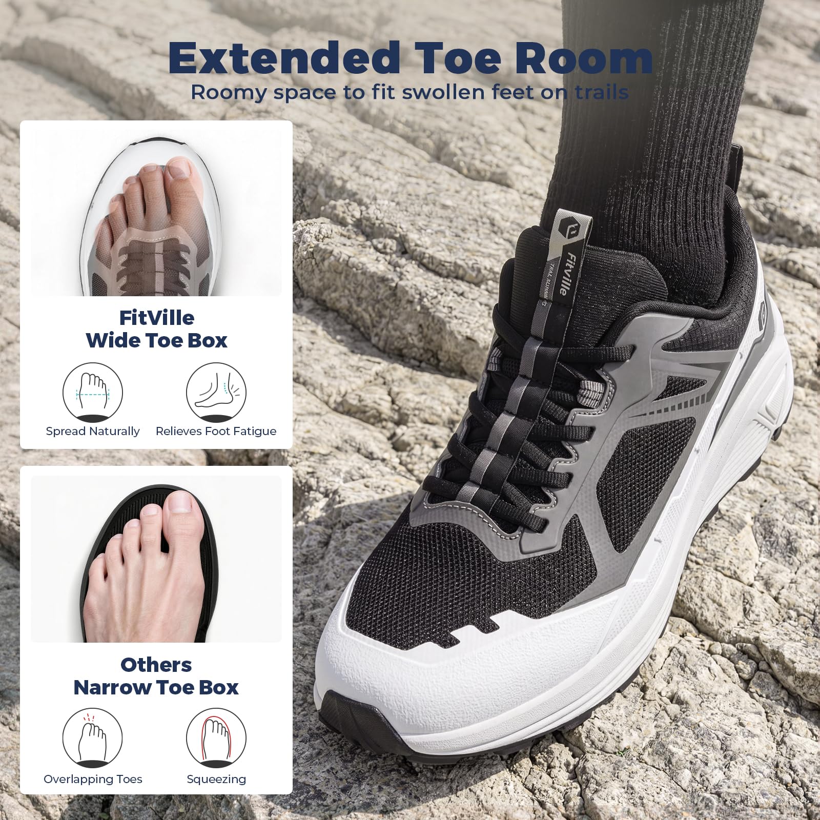 أحذية رياضية للرجال من FitVill - مراجعة Anti Slip Trail Running Sneakers وسعره