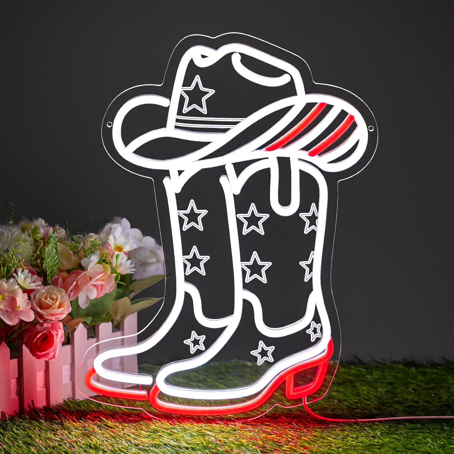 لافتة نيون LED على شكل حذاء وق - مراجعة Boots وسعره